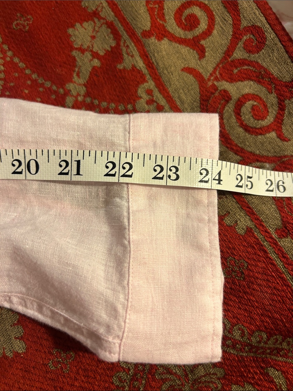 J. McLaughlin Pink 100% Linen Button Down Shirt Blouse Size M - Picture 8 of 9